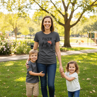 Load image into Gallery viewer, Faith Can Move Mountains - Inspirational Women's Cotton Tee