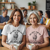 Load image into Gallery viewer, He Left The 99 To Find Me -women's soft cotton t-shirt